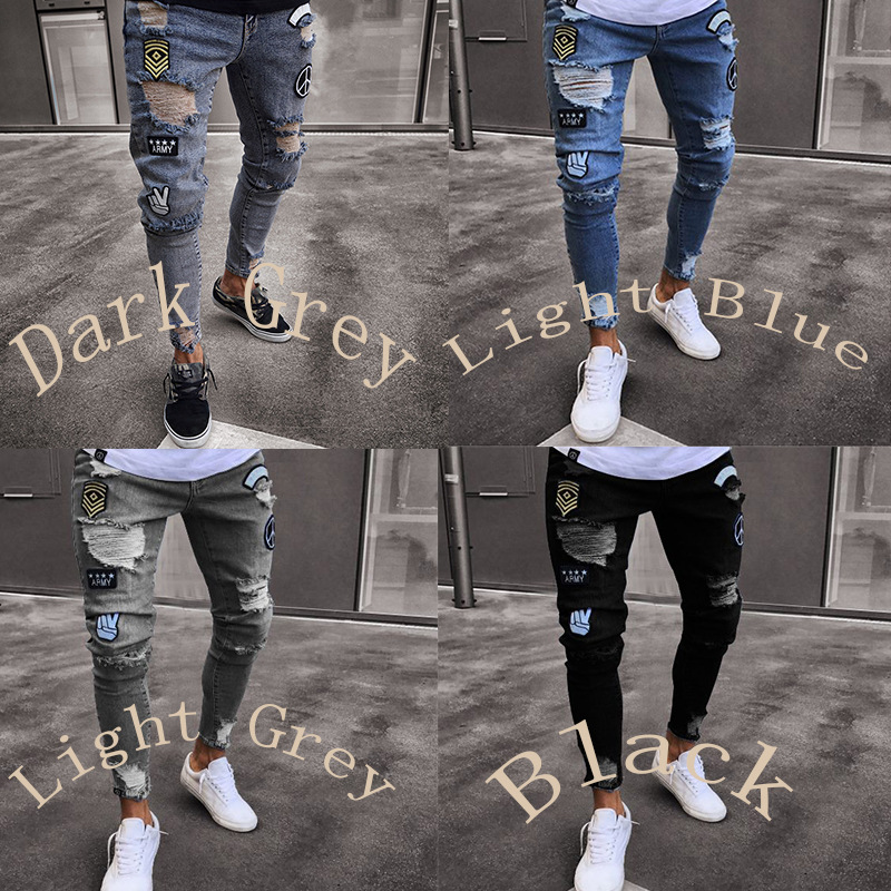 European and American jeans men's trend...