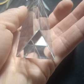 厂家直销水晶正三角条 教学用具三棱镜 装饰玻璃三角 水晶三棱镜