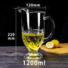 Glossy explosion-proof teapot, capacious tea, set with glass