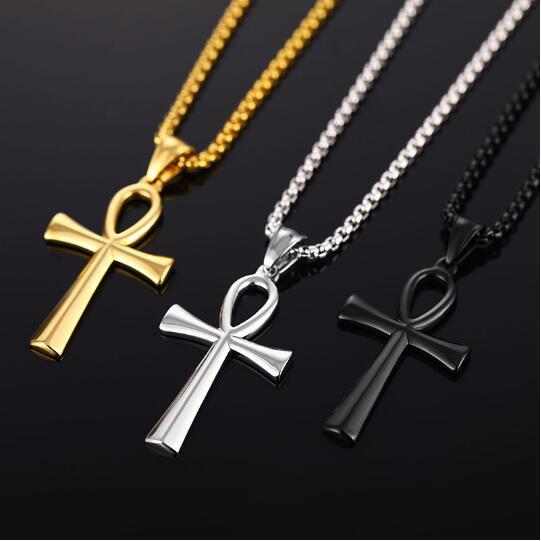 Simple Style Cross Alloy Plating Men's Pendant Necklace display picture 13