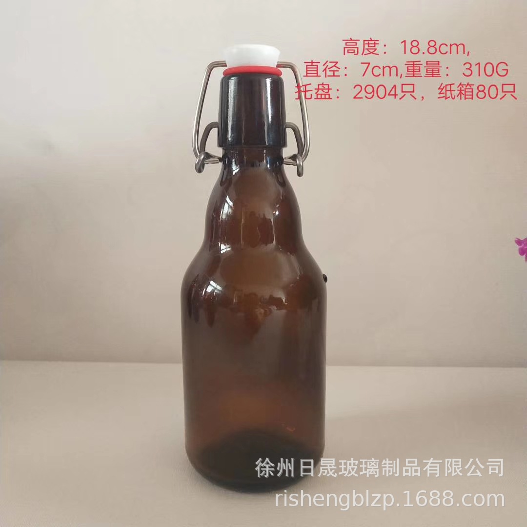 新款卡扣330ml棕色啤酒瓶饮料瓶冰酒瓶厂家直售