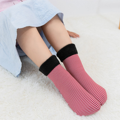 2019新款儿童雪地袜加绒加厚保暖袜子中筒大童袜新生婴幼儿袜批发|ms