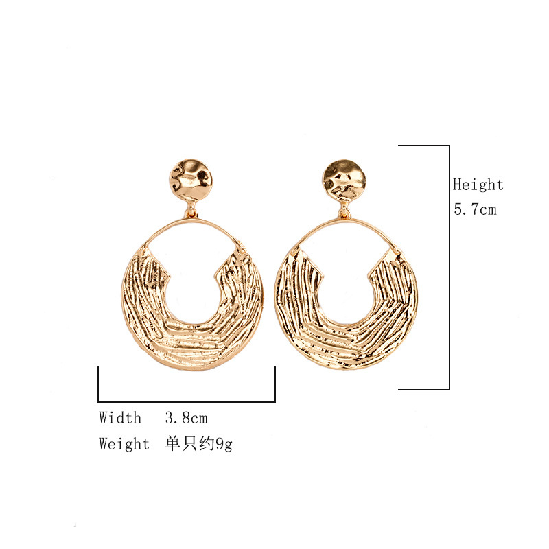 Korea Retro Exaggerated Simple  High Fashion Street Style Alloy Earrings display picture 1