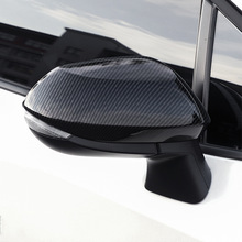 适用丰田雅力士后视镜罩 ABS碳纤纹倒车镜盖 For Yaris 2020+