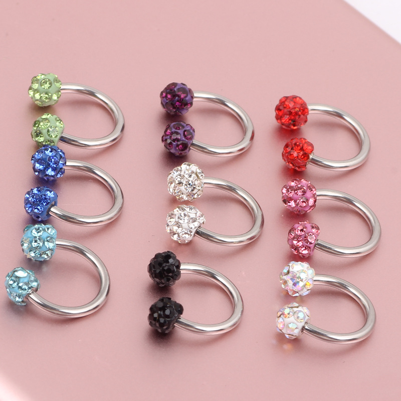 Pointed titanium steel lip stud product view