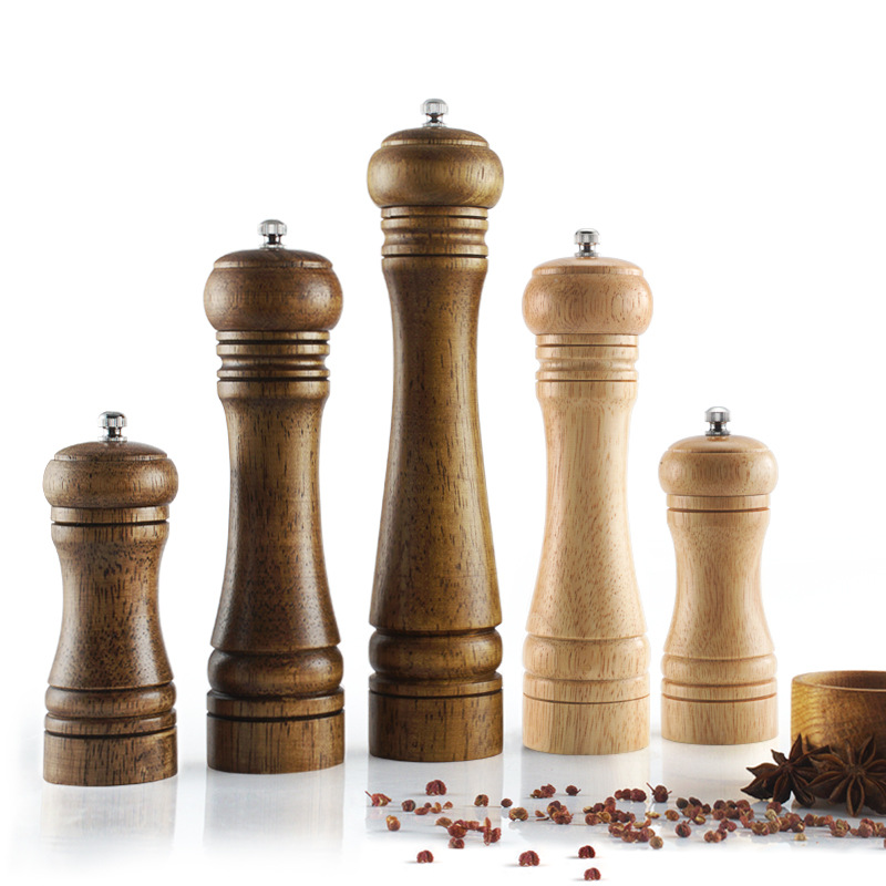胡椒研磨器家用手动实木黑胡椒花椒研磨瓶陶瓷芯胡椒磨厨房调味瓶 阿里巴巴