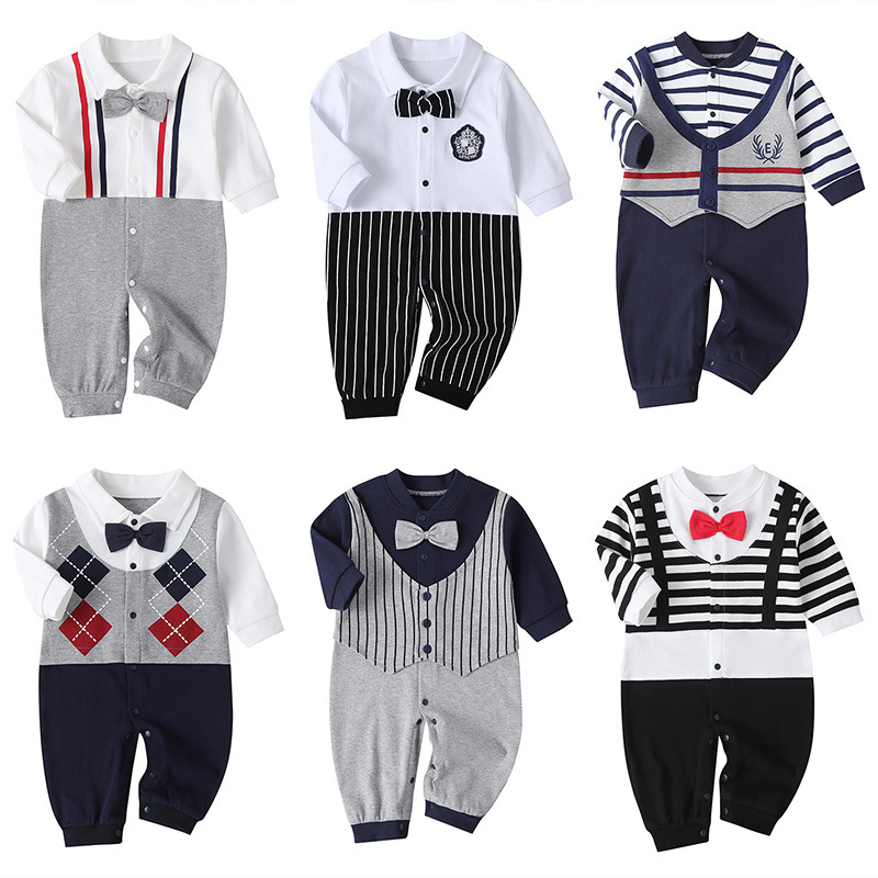 New baby long-sleeved one-piece spring a...