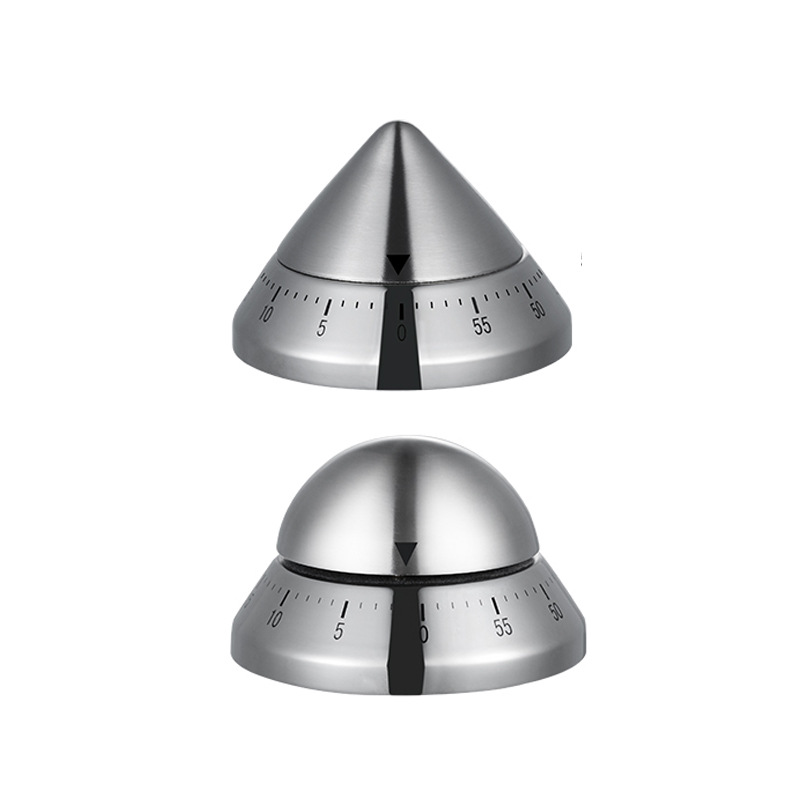 Stainless Steel Kitchen Timer Baking Cooking Reminder Mechanical Timer Creative Learning Time Manager