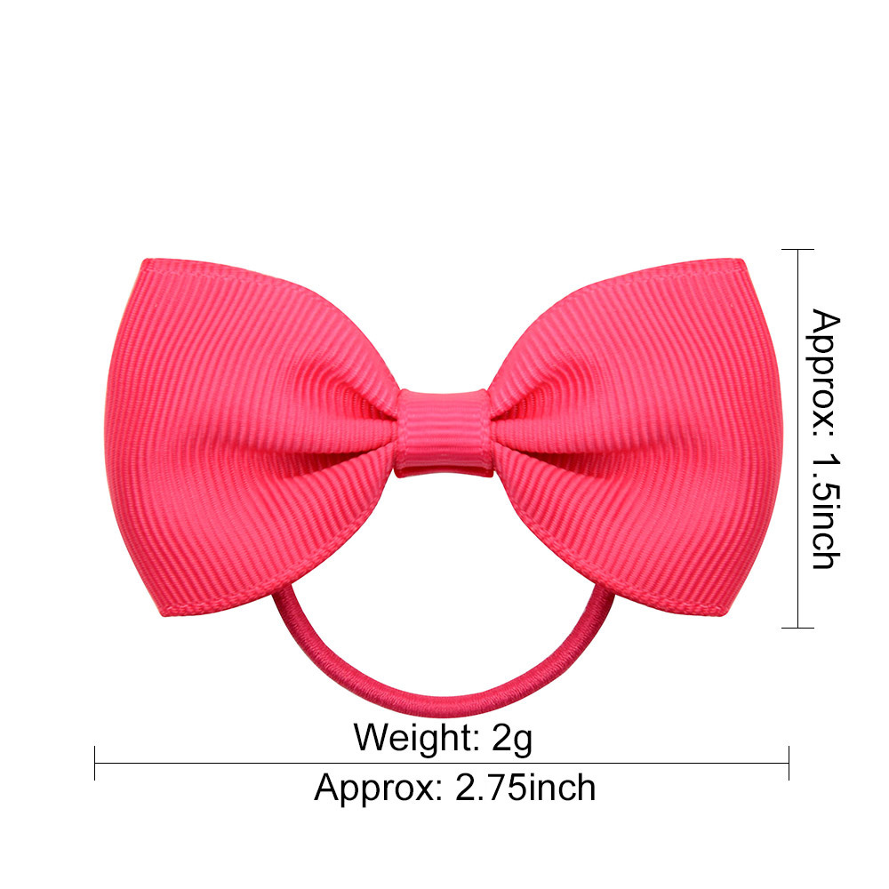 European And American Hair Accessories Children's Solid Color Bow Cute Hair Tie display picture 3