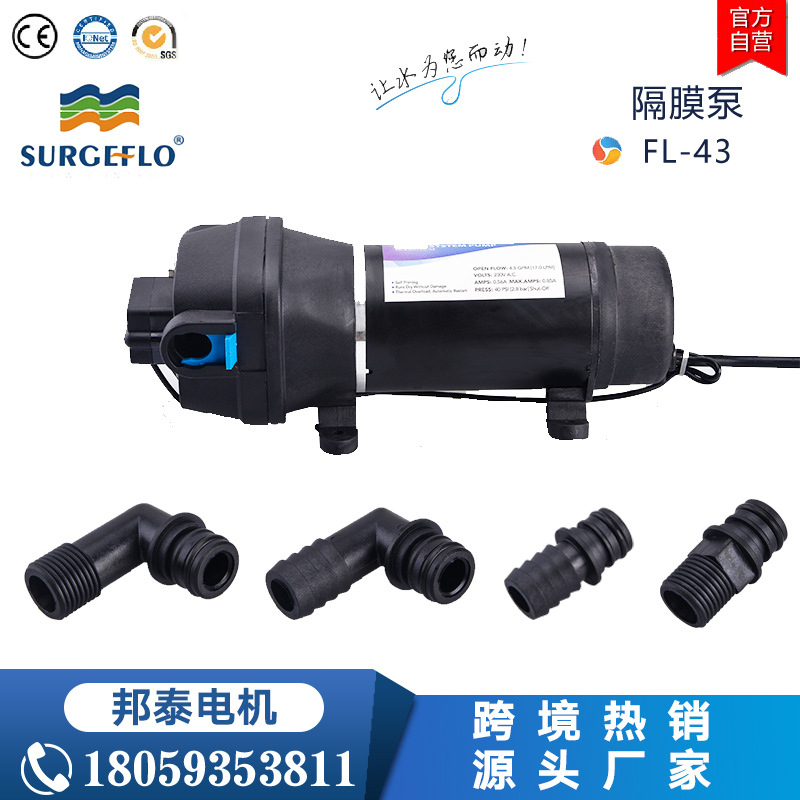 厂家直销全自动小型家用220v增压隔膜泵卧式自吸式抽水泵FL-43