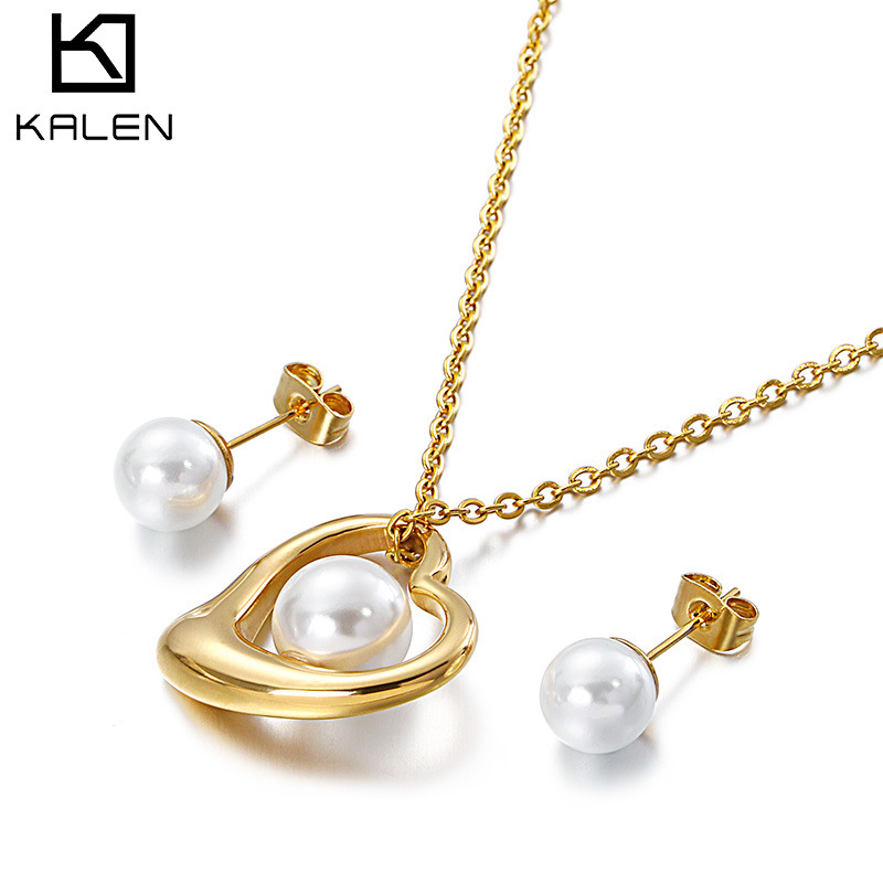 Ins Wind Ladies Love Set Decoration Shell Pearl Necklace