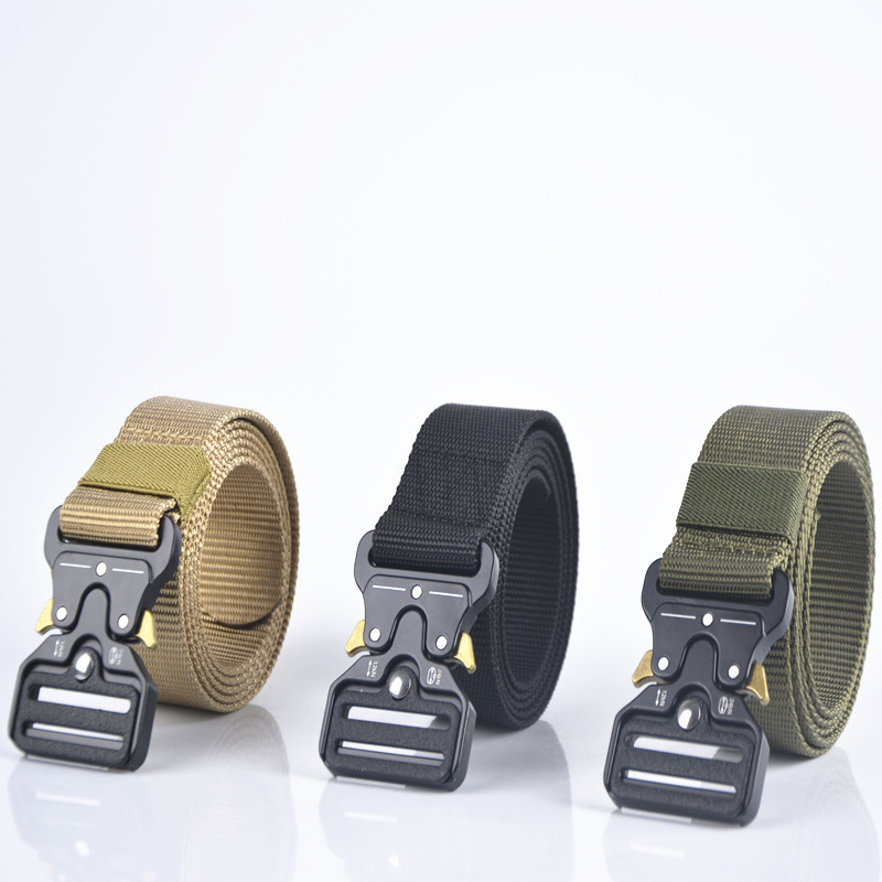 眼鏡蛇扣3.8cm戰術腰帶 軍迷腰帶多功能尼龍戶外訓練腰帶