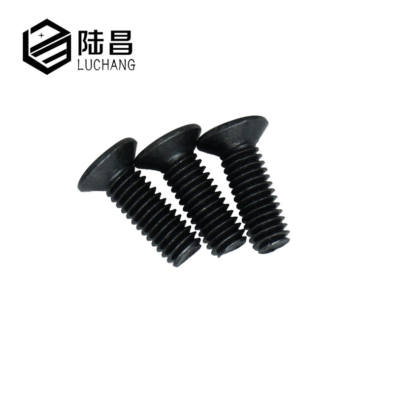 厂家供应M2*3-20 KM黑色十字沉头机牙螺钉 平头机牙小螺丝