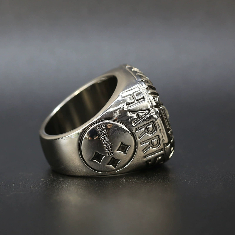 Кольцо стальной чемпион NFL Супербоул 1975 Pittsburgh steel мужское кольцо фильм сталь по индивидуальному заказу