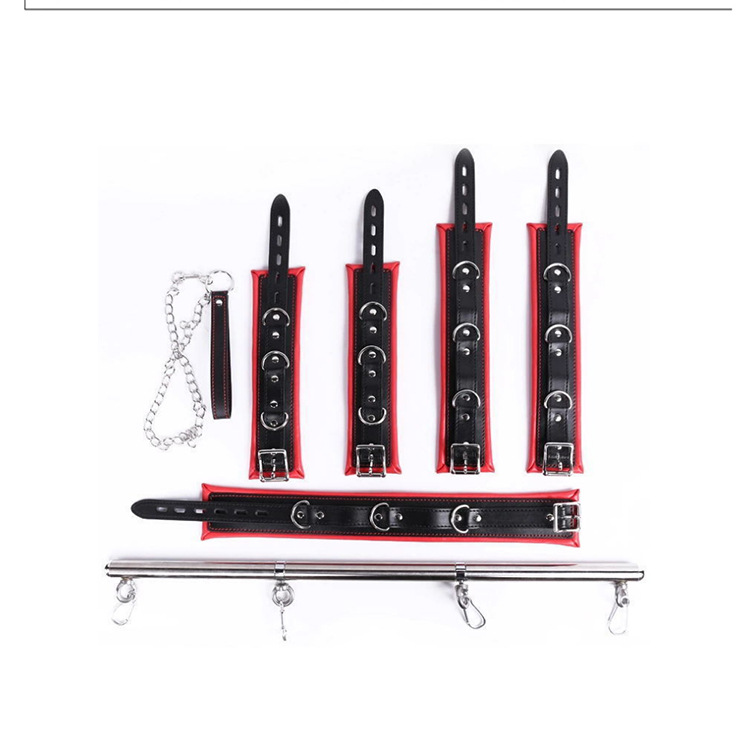 厂家直销 情趣用品 一字不绣钢手脚铐 不锈钢管强制张腿束缚管