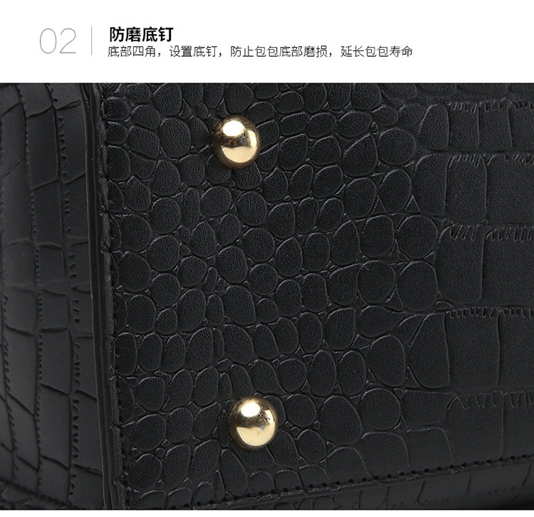 Fashion Crocodile Pattern Fashion Bag Korean All-match Cross-body Single Portable Large Bag Wholesale display picture 4