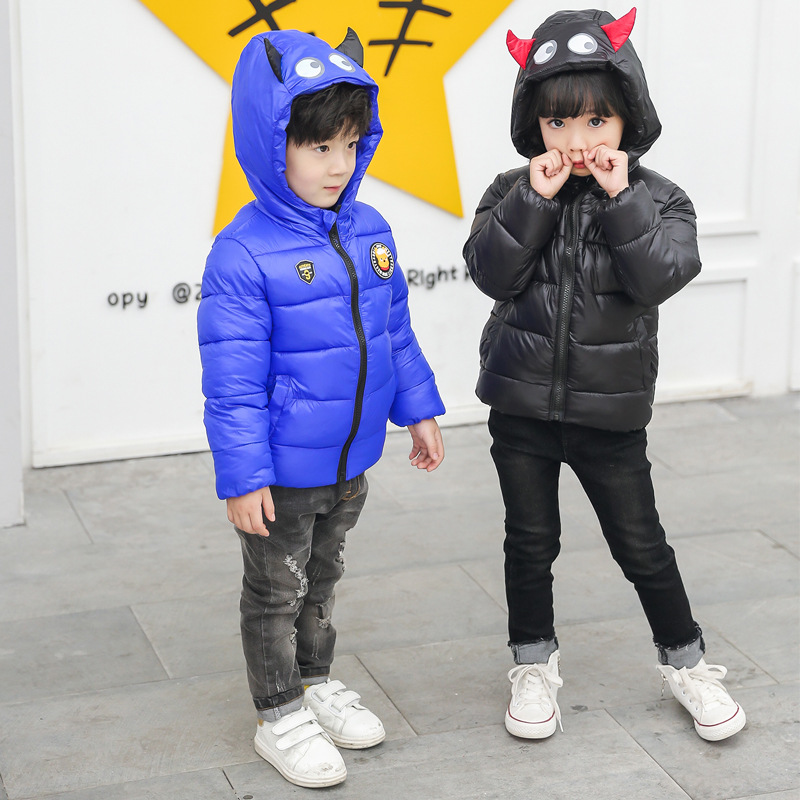 批发特价儿童轻薄棉衣冬季小怪兽棉服小童宝宝棉外套儿童卡通棉衣|ru