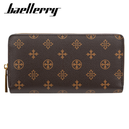 Baellerry Lady Wallet Multifunction Retro Zero Wallet Long Old Pattern Zipper Phone Case for Women Wholesale