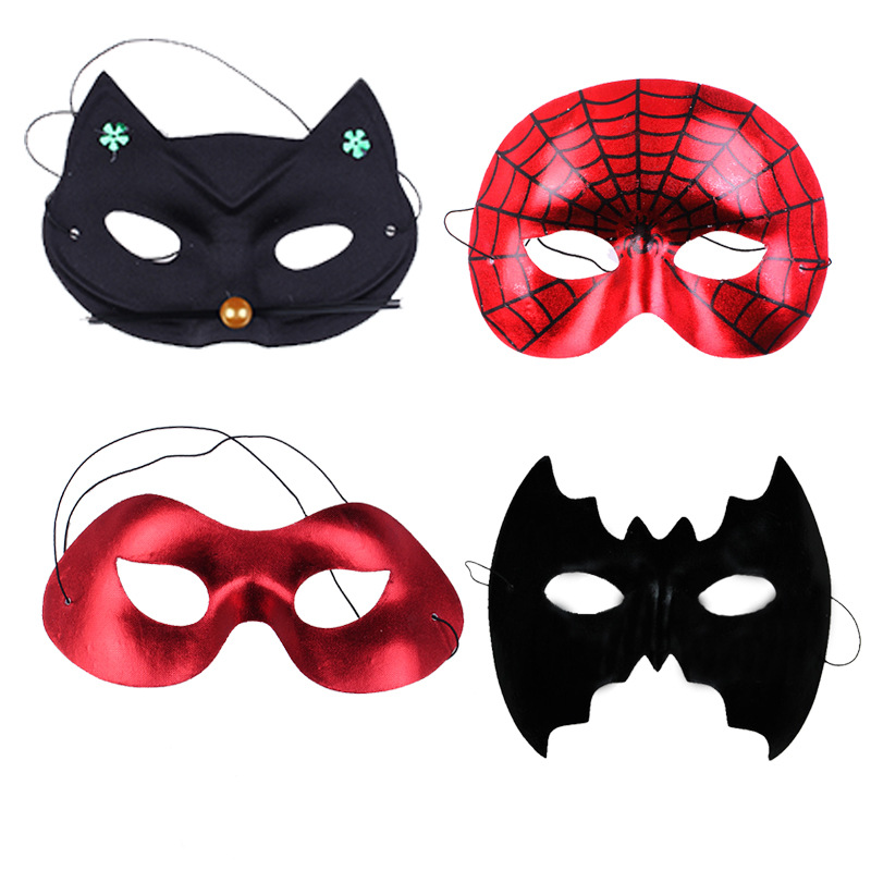 Máscara de Halloween hombres y mujeres dibujos animados creativos anime Spider-Man Superman Batman máscara de bola