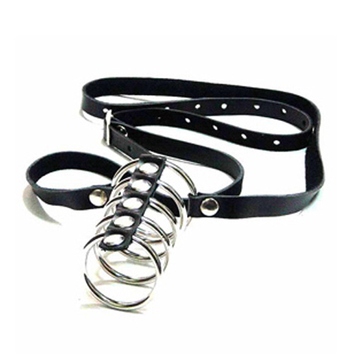 Tienda de fábrica al por mayor juguetes sexuales de dos anillos de tres anillos de cuatro anillos de cinco anillos anillo de acero anillo de pene JJ conjunto con pantalones conjunto de hombres