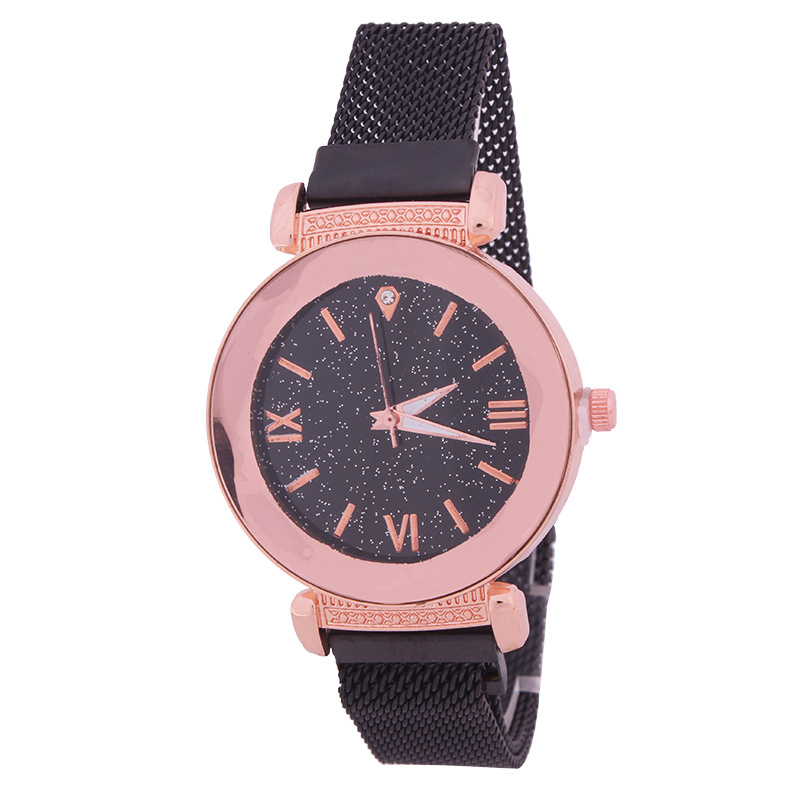 Best-vendeur Sur Douyin En Stock En Gros Femmes Étoilé De Quartz Montre Paresseux Montre Bracelet Aimant Aimant Montre Usine display picture 10