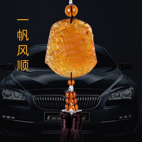 Car pendants, crystal sailboats, car pendants, interior accessories, smooth sailing gifts, insurance company pendants, wholesale