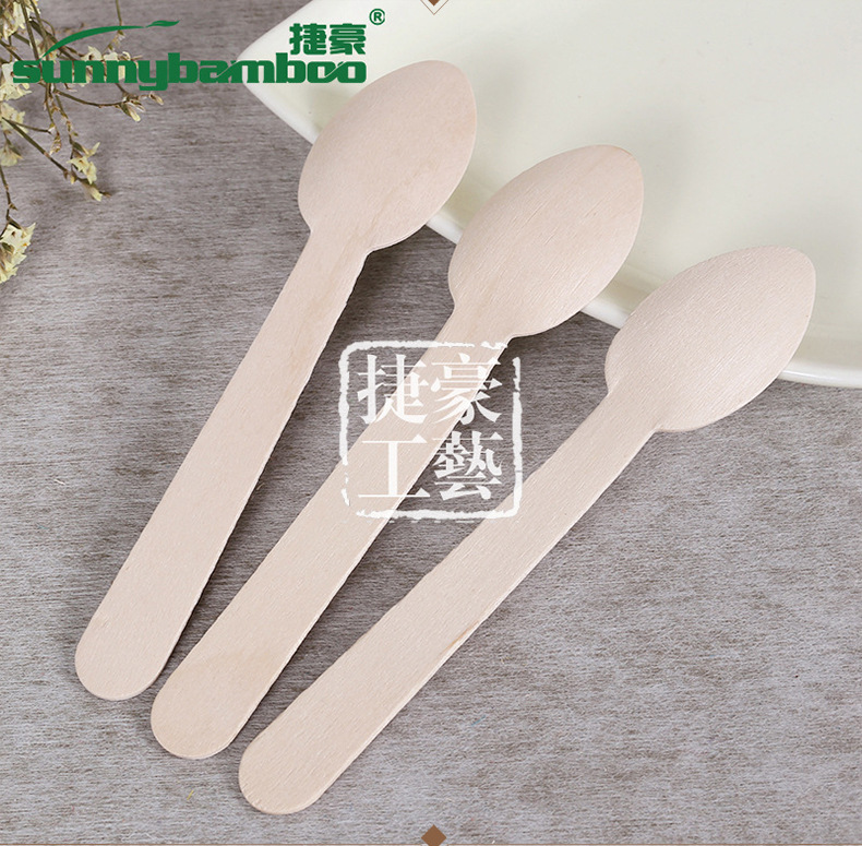 New high-quality disposable knives, forks and spoons, food-grade multi-purpose disposable tableware, portable wooden knives, forks and spoons for travel detail image 9