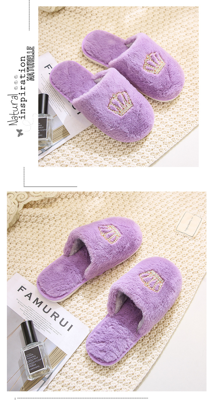 new winter warm slippers non-slip soft bottom slippers NSPE13418