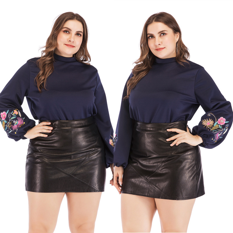 Embroidered Floral Sleeve T-Shirt