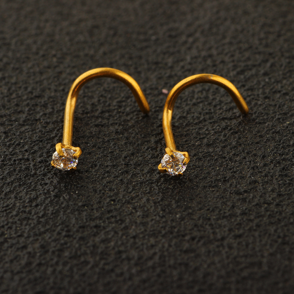 Pointed titanium steel lip stud product view