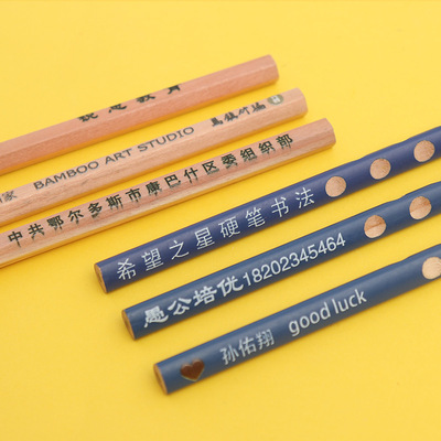 pencil customized Six corners pencil Imprint logo reverent customized triangle soften pencil customized