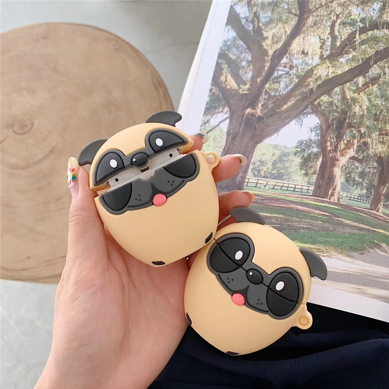 Cartoon Stereo Adorable Dog Big Brother Dog  Airpods1/2 Bluetooth Wireless Headset Protective Cover Drop-resistant Applicable display picture 2