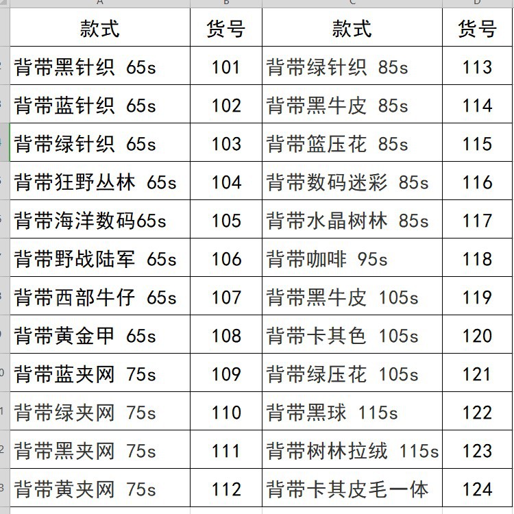半身下水裤货号
