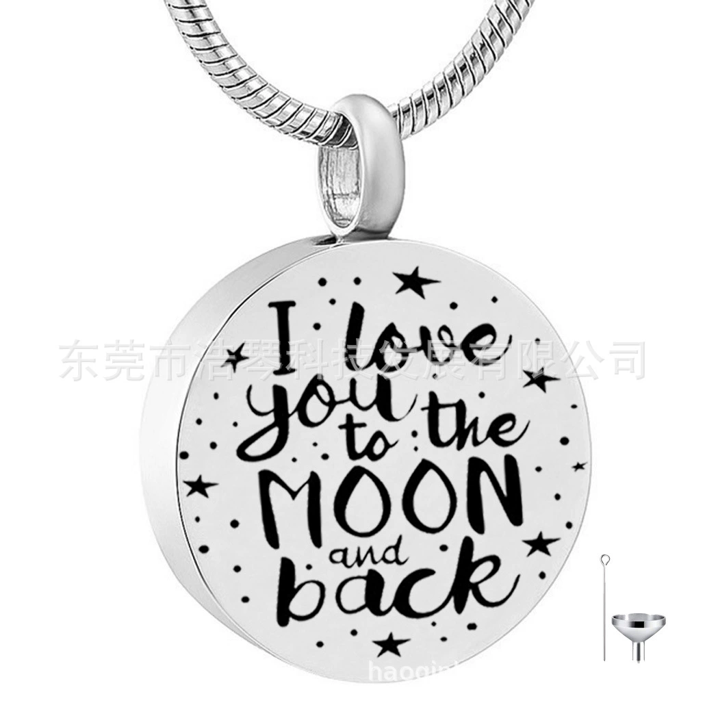 Мемориал родственников домашнее животное пепел ожерелье круглые надписи пепельная шкатулка кулон кремация ювелирные изделия Аксессуары для флаконов духов