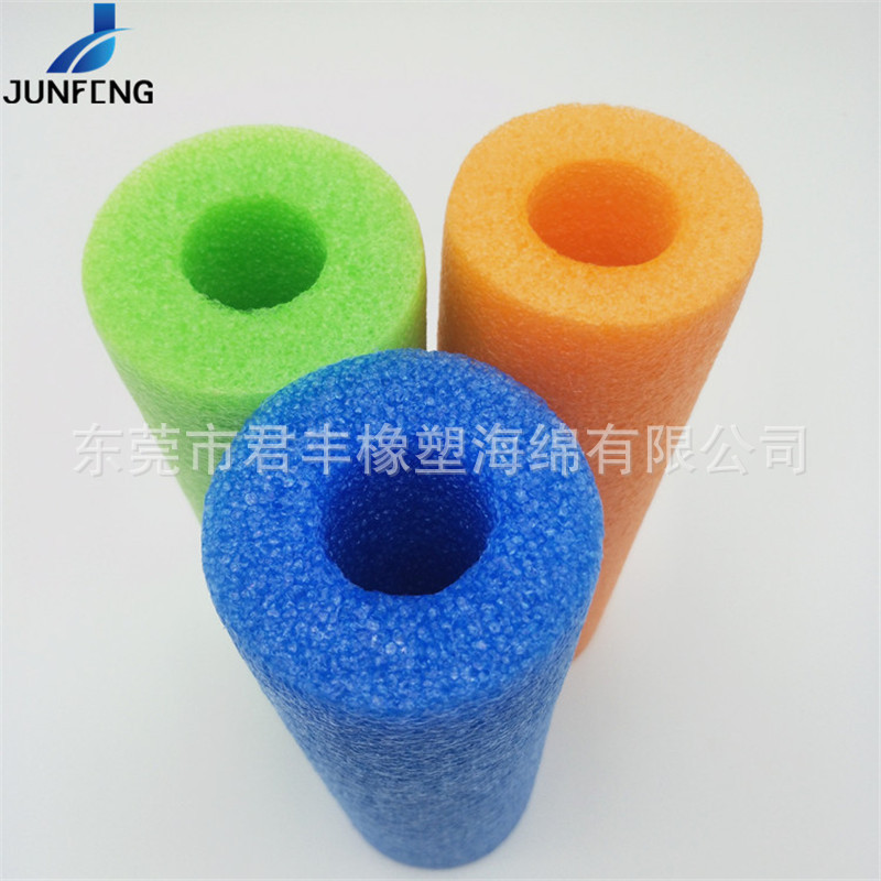 深圳定制白色实心彩色管套epe棒 空心海绵泡沫管灯管开口珍珠棉管