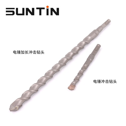 Xintian concrete straight-line impact drill bit extended electric hammer drill round shank square shank impact drill bit