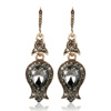 Earrings, metal retro high-end resin, European style, wholesale