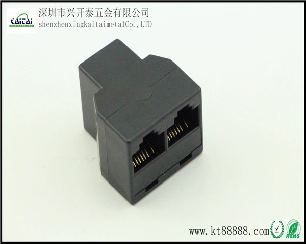 Производитель direct продаж RJ45 адаптер 8P разъем, ответвитель, двухпроводной сетевой адаптер
