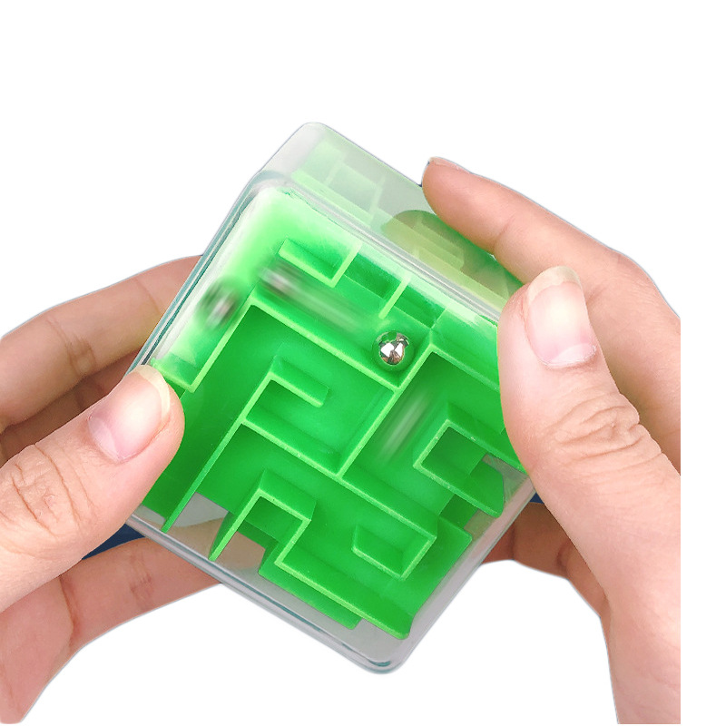 Juguetes de inteligencia de educación temprana para niños 3D tridimensional laberinto cubo hucha 6,8 cm entrada laberinto bola pequeño regalo