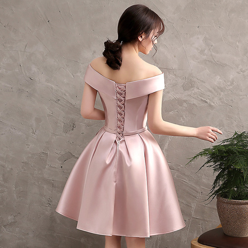 Bridesmaid dress short party company will perform graduation chorus evening dress