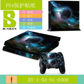 欧美热销PS4游戏机贴纸 时尚宇宙星空彩色保护膜 skin 个性化图片
