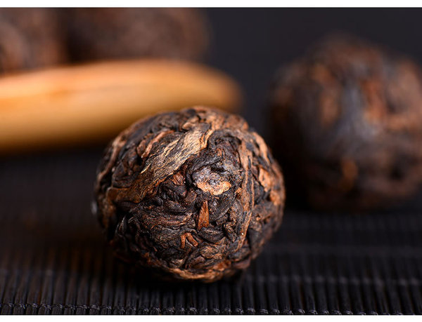 Spherical small Puerh tea from Yunnan province