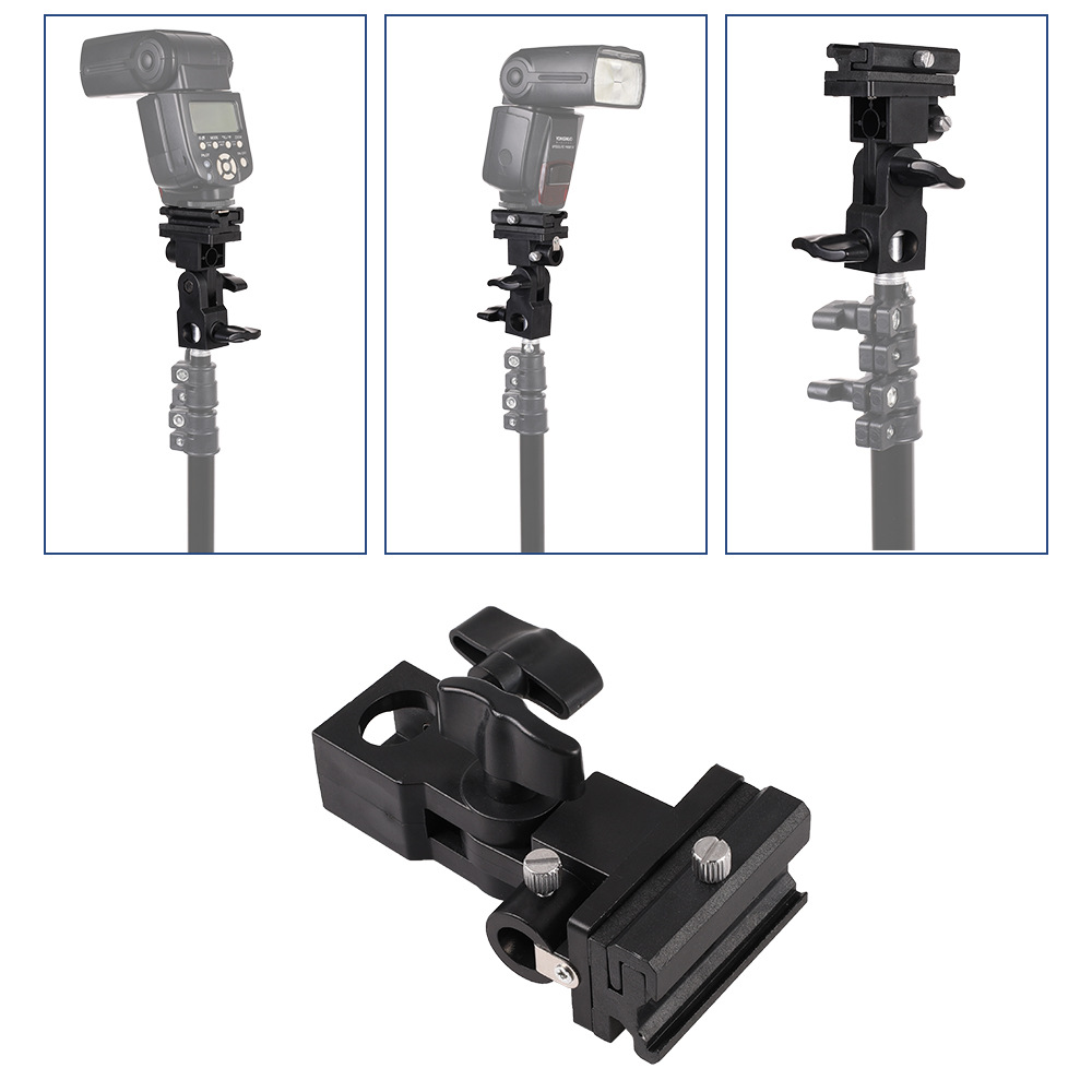 Swivel Flash Hot Shoe Umbrella Holder Light Bracket Stand Mount Adapter For Studio Light Type B Swivel Flash Hot Shoe Umbrella Holder Light Bracket Stand Mount Adapter For Studio Light Type B