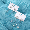 Universal sophisticated elegant zirconium, earrings