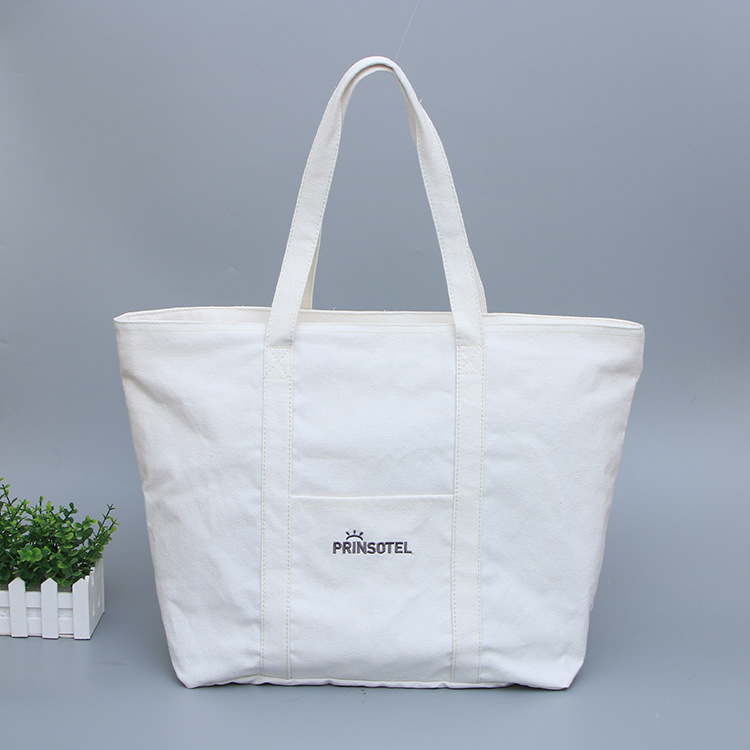 厂家定制简约空白购物全棉帆布袋 广告促销礼品手提袋定做批发