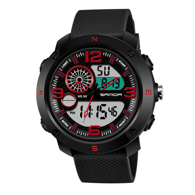 SANDA 762 reloj electrónico Reloj de estudiante para hombre Moda juvenil impermeable luminoso deportivo para hombre estilo coreano