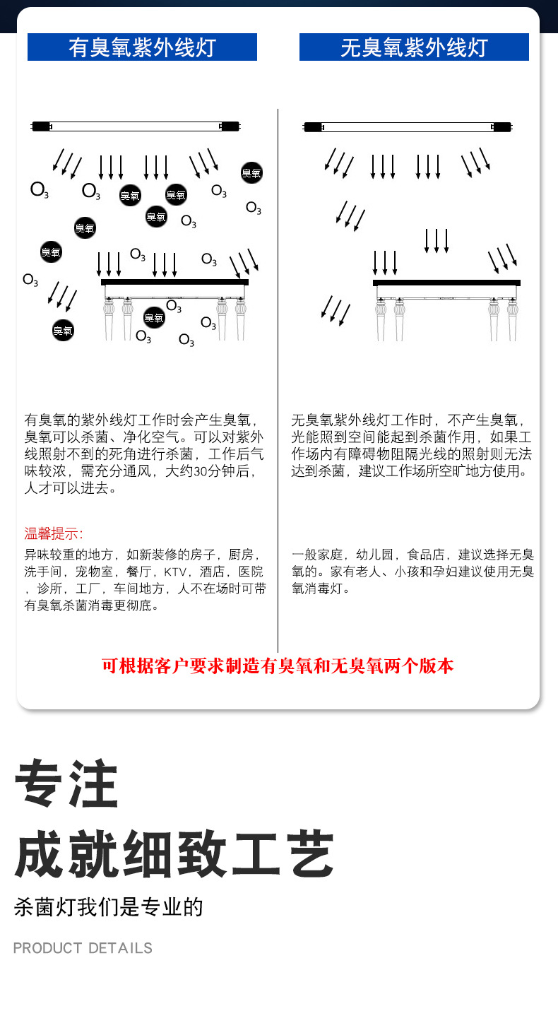 台式杀菌灯_家用冷阴极紫外线灯污水净化UV紫外线灯管定制消毒灯手机消毒器