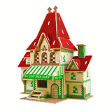 Реалистичный трехмерный цветочный магазин, деревянная головоломка, игрушка, DIY