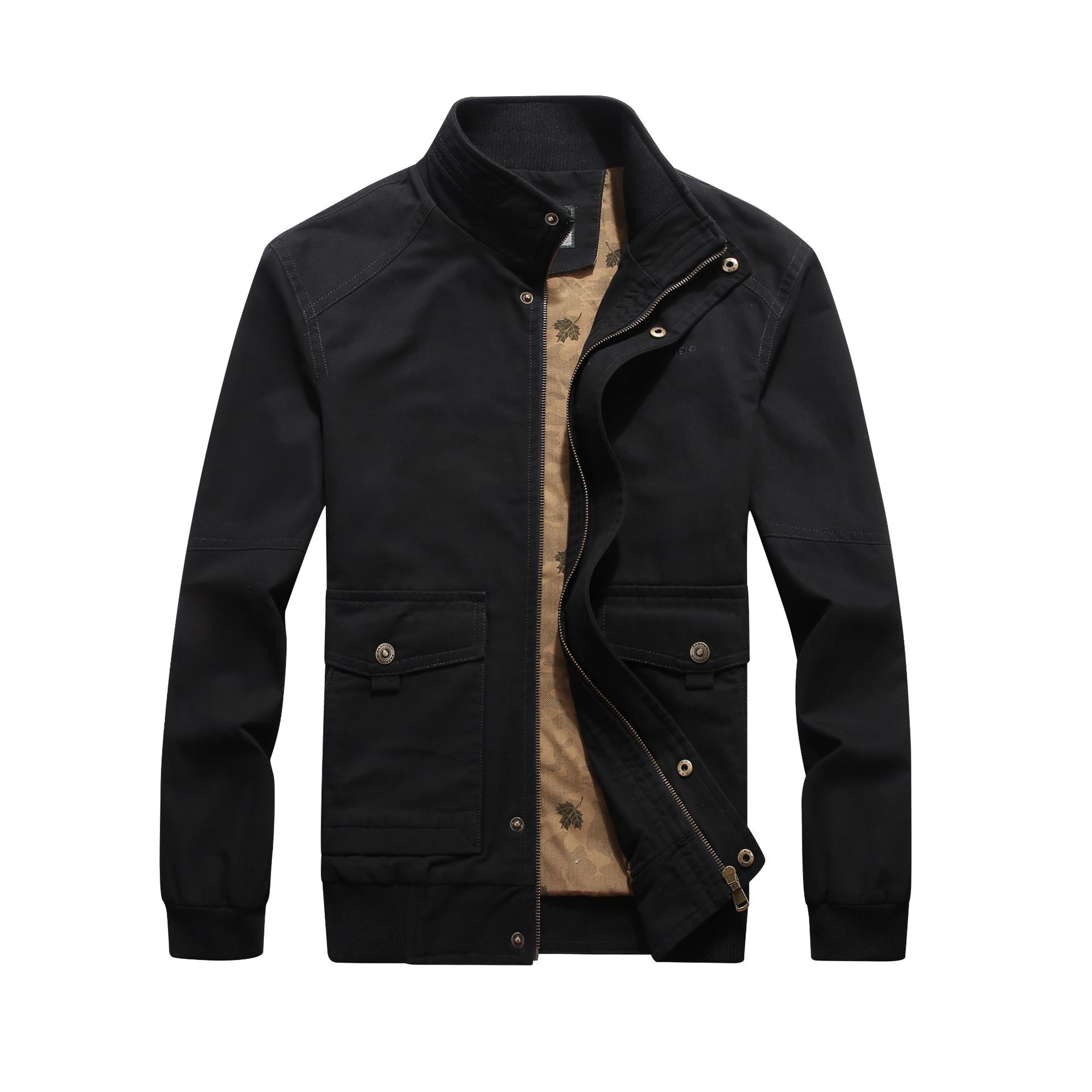 2019 otoño nueva chaqueta transfronteriza de los hombres de cuello alto casual chaqueta de los hombres más tamaño chaqueta delgada ropa de hombre