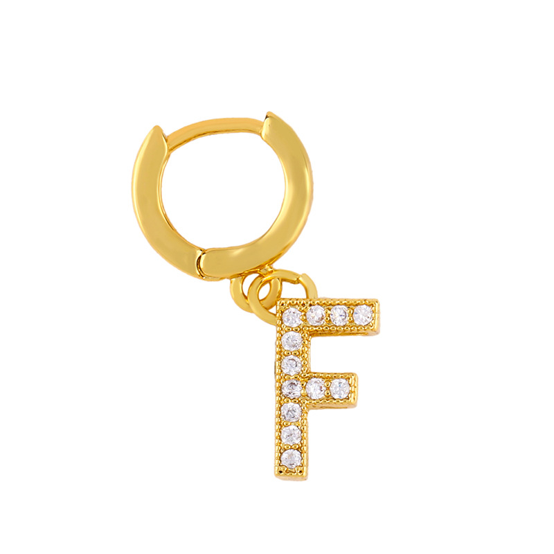 Alphabet Earrings With Diamonds display picture 26